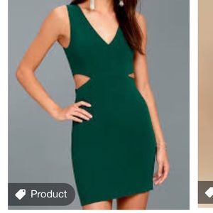 Lulus forest green cutout dress